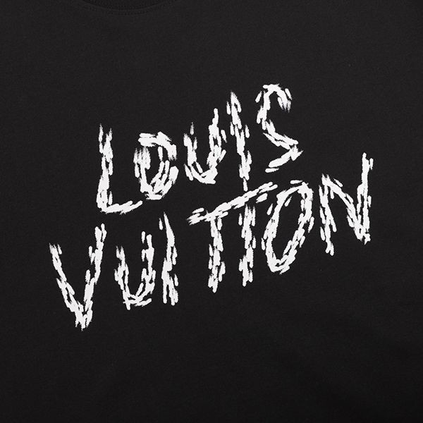 激安価格！ルイヴィトン ロゴスケッチ風フォント Tシャツ コピー vuz41815